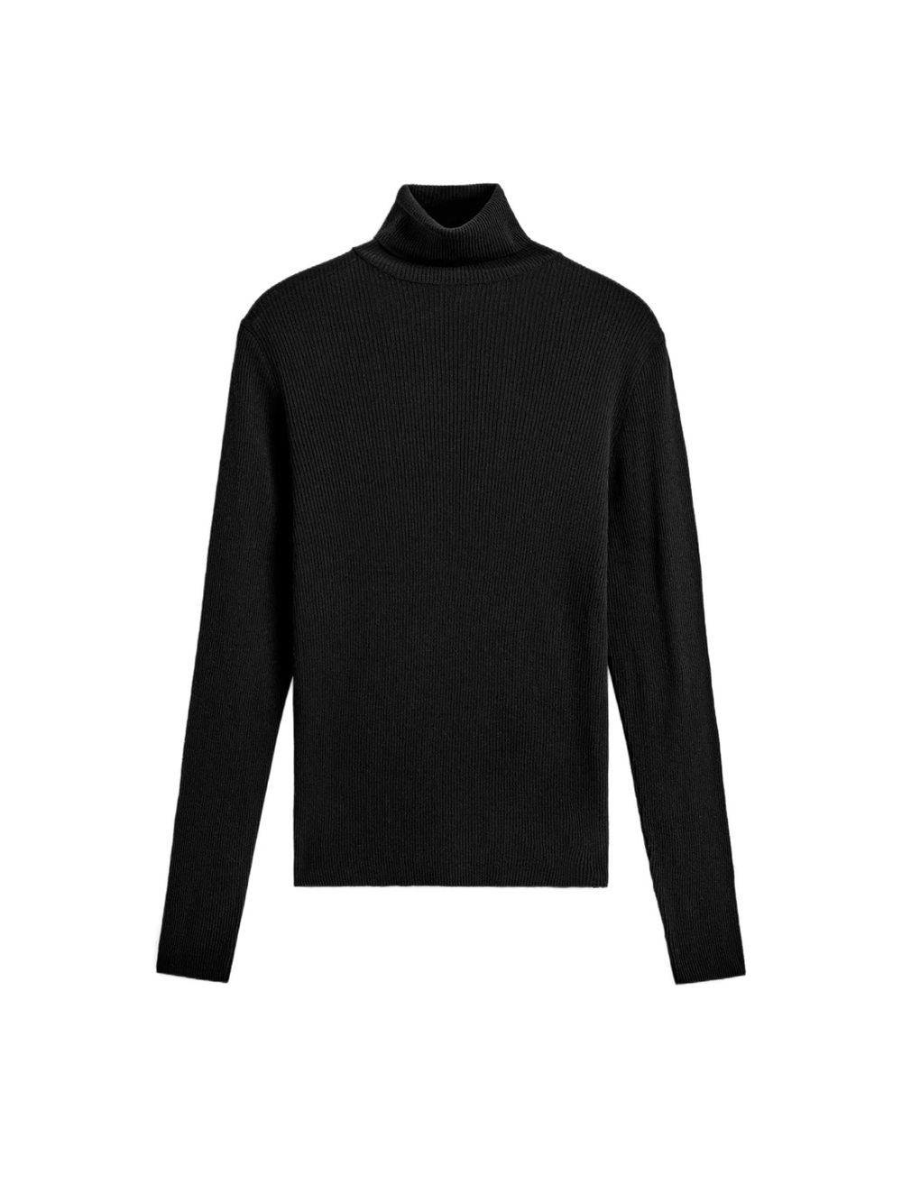 Zara Men's Black Lightweight Ribbed Sweater NWT